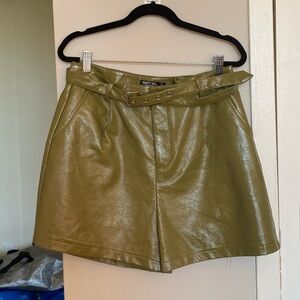 NASTY GAL faux leather shorts